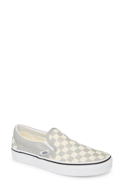 Shop Vans Classic Slip-on Sneaker In Silver/ True White