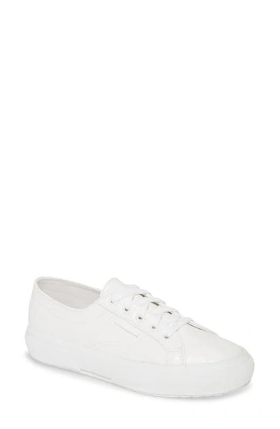 superga croc embossed sneaker