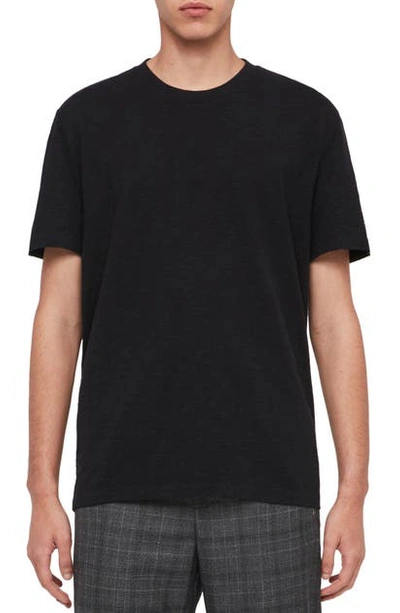 Shop Allsaints Sage Crewneck T-shirt In Jet Black