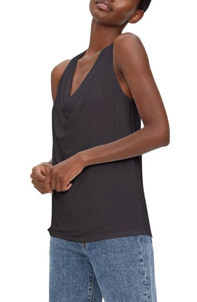 Shop Michael Stars Eve Cowl Neck Tank Top In Oxide