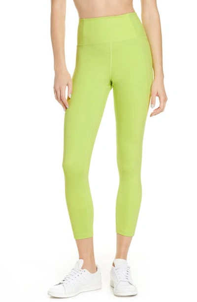 Shop Girlfriend Collective High Waist 7/8 Leggings In Lime