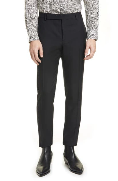 Shop Saint Laurent Classic Wool Pants In Black