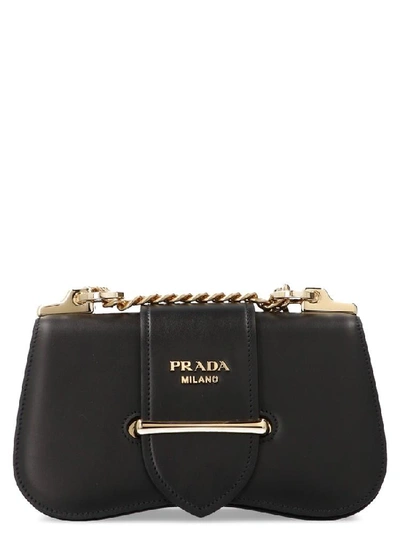 Shop Prada Sidonie Shoulder Bag In Black