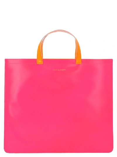 Shop Comme Des Garçons Wallet Logo Tote Bag In Multi