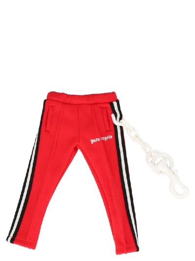 Shop Palm Angels Mini Track Pants Keyring In Red