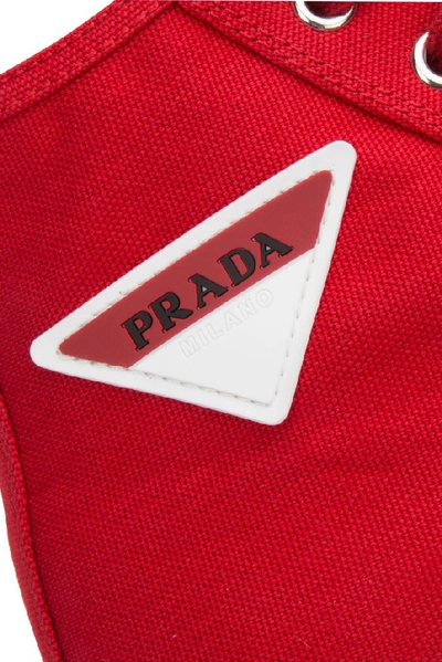 Shop Prada Logo Plaque High In Red