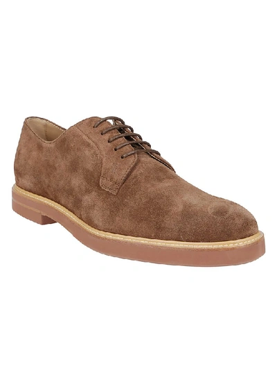 Shop Tod's Casual Brogue Shoes In Brown