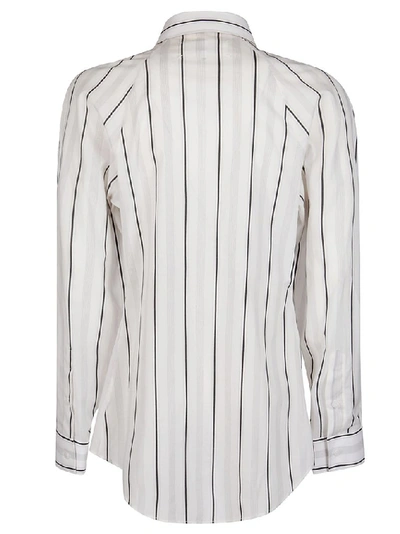 Shop Maison Margiela Striped Relax Fit Shirt In White