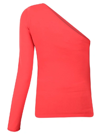 Shop Stella Mccartney One Shouldered Top In Red