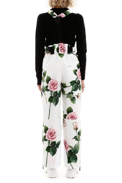 Shop Dolce & Gabbana Rose Print Ski Jumpsuit In Multi