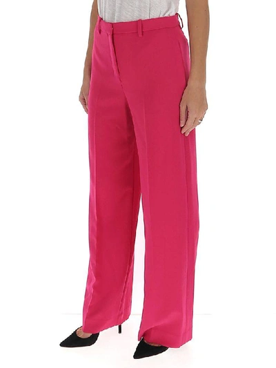 Shop Theory Wide Leg Trousers In Pink