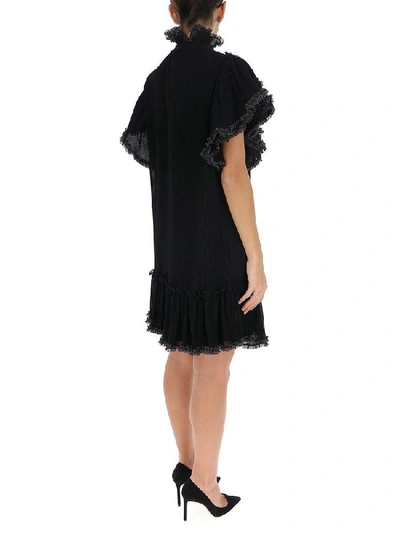 Shop See By Chloé Ruffle Trimmed Mini Dress In Black