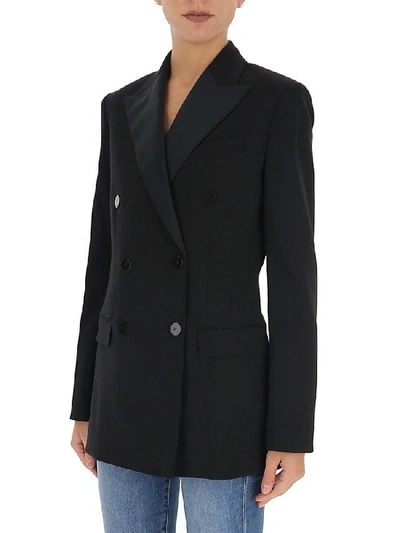 Shop Theory Double Breasted Blazer In Black