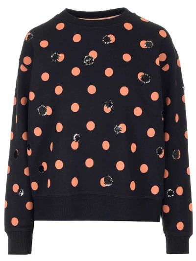 Shop Tory Burch Polka Dot Sweater In Black