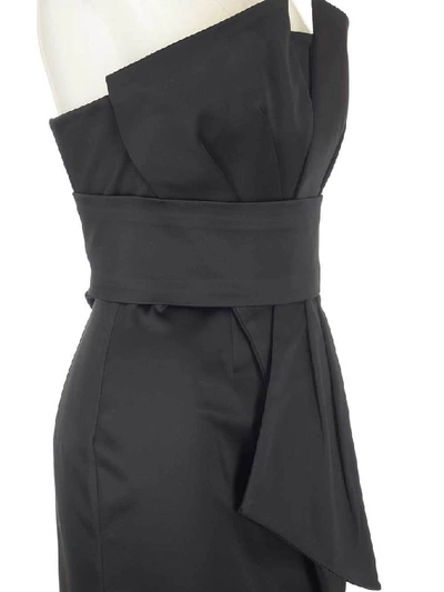 Shop P.a.r.o.s.h . Strapless Midi Dress In Black