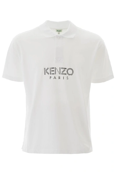 prioriteit Conceit helemaal Kenzo Sport Logo Slim Fit Polo In White | ModeSens