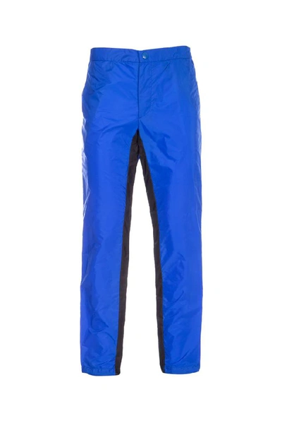 Shop Prada Panelled Drawstring Trousers In F011a