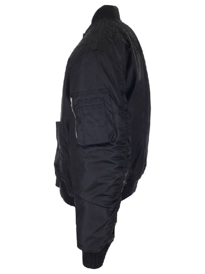 Shop Marcelo Burlon County Of Milan Reversible Bomber Jacket In Black