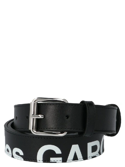 Shop Comme Des Garçons Wallet Logo Belt In Black