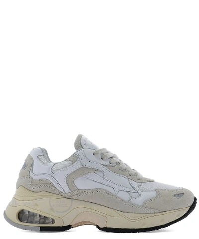 Shop Premiata Panelled Low In White