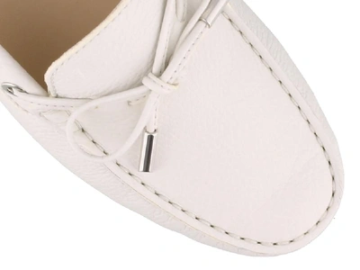 Shop Tod's Gommino Loafers In White