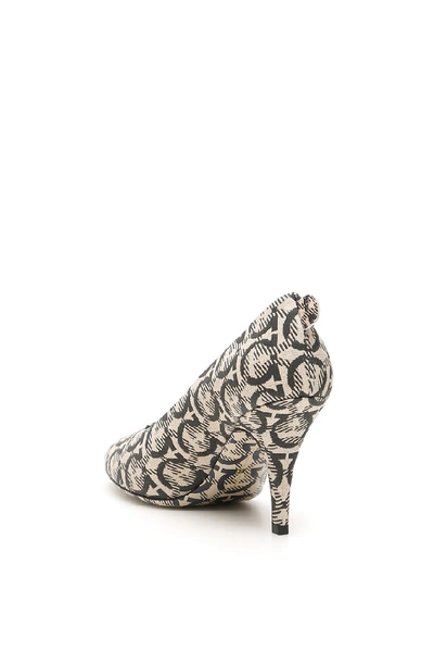 Shop Ferragamo Salvatore  Gancini Printed Pumps In Multi