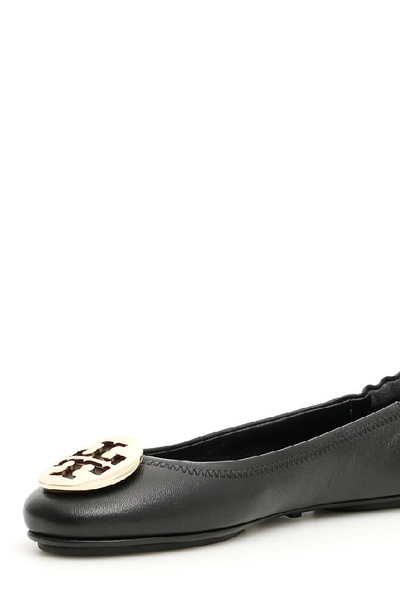 Shop Tory Burch Minnie Travel Ballet Flats In Black