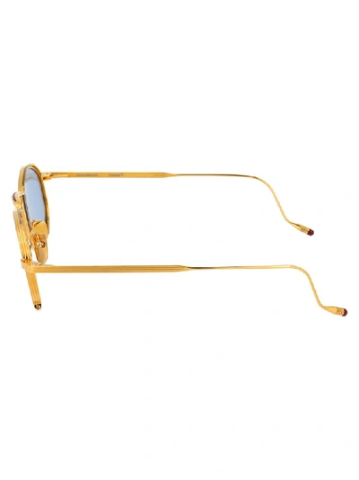 Shop Jacques Marie Mage Aragon Round Frame Sunglasses In Gold