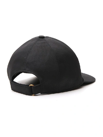 Shop Gucci Logo Embroidered Baseball Cap In Black