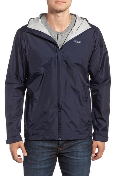 Shop Patagonia Torrentshell Packable Rain Jacket In Navy