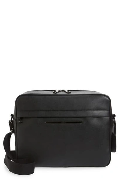 Shop Ted Baker Keyz Faux Leather Satchel In Black