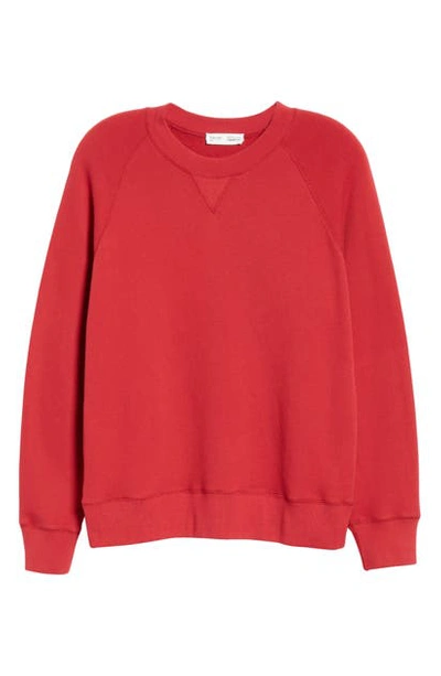 Shop Entireworld French Terry Sweatshirt In Crimson