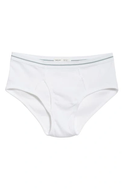 Shop Entireworld Ribbed Organic Cotton Briefs In White