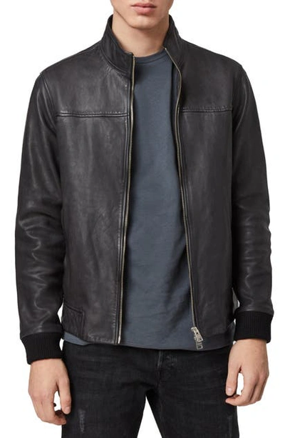 Shop Allsaints Astoria Leather Jacket In Black