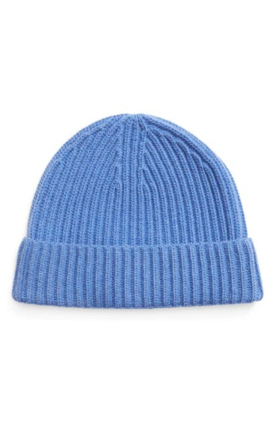 Shop Entireworld Recycled Cashmere Blend Beanie In Blue