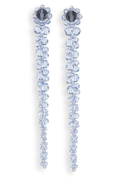 Shop Simone Rocha Beaded Drop Earrings In Light Sapphire