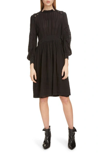 Shop Isabel Marant Étoile Odea Pintuck Dress In Black