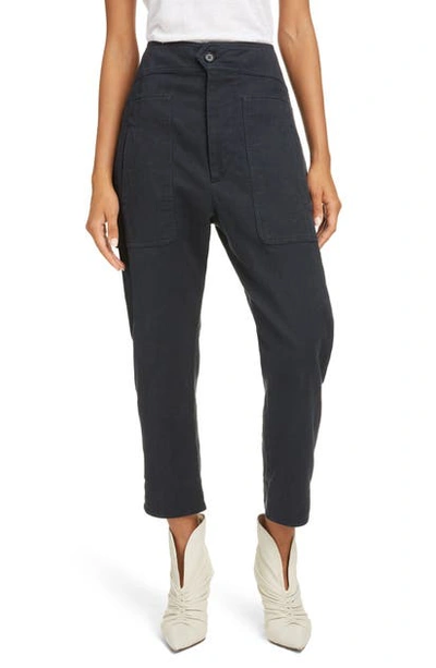 Shop Isabel Marant Étoile Raluni Tapered Pants In Faded Black