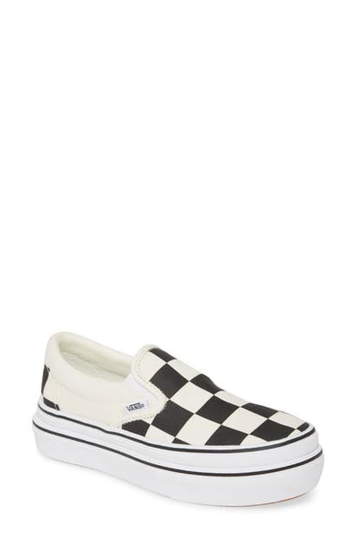 Vans Super Comfycush Slip-on Platform Sneaker In Black/ Off White Check |  ModeSens