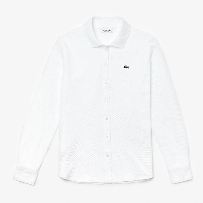 Shop Lacoste Women's Regular Fit Soft Cotton Polo - 36 In White