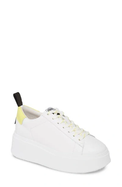 Shop Ash Moon Platform Sneaker In White/ Yellow