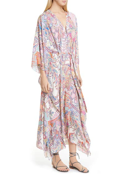 Shop Etro Paisley Cover-up Caftan In Multi