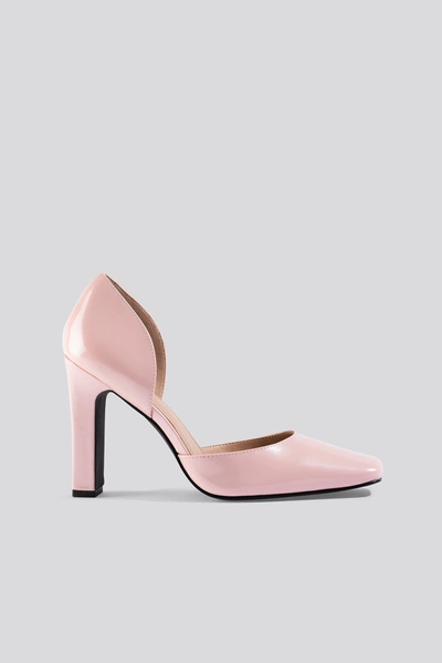 Shop Na-kd Squared Pumps - Pink In Dusty Pink