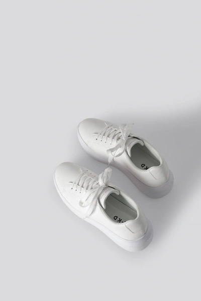 Shop Na-kd Basic Court Trainers - White In Offwhite