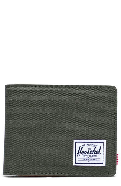 Shop Herschel Supply Co Hank Rfid Bifold Wallet In Black Crosshatch/ Black