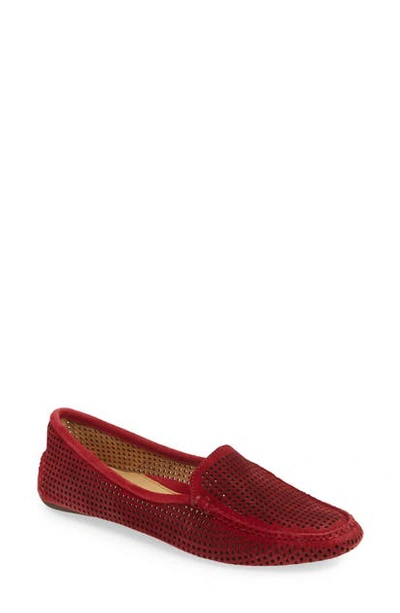 Shop Patricia Green 'barrie' Flat In Red Suede