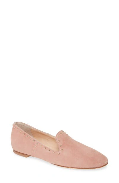 Shop Agl Attilio Giusti Leombruni Studded Venetian Loafer In Pink Suede