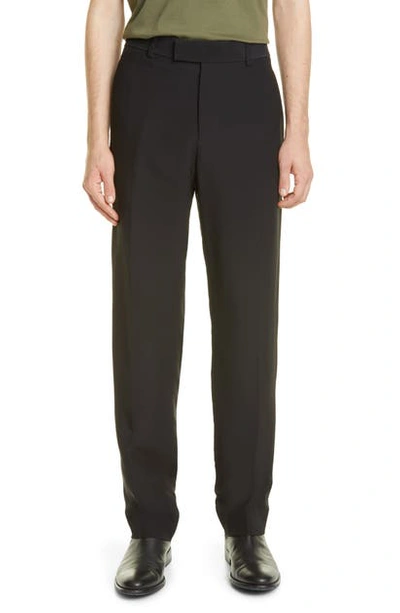 Shop Helmut Lang Slim Fit Flat Front Pants In Black