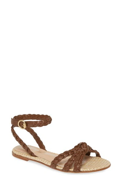 Shop Gianvito Rossi Braided Strappy Sandal In Brown