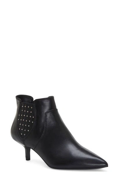Shop Rebecca Minkoff Diena Stud Pointed Toe Bootie In Black Leather